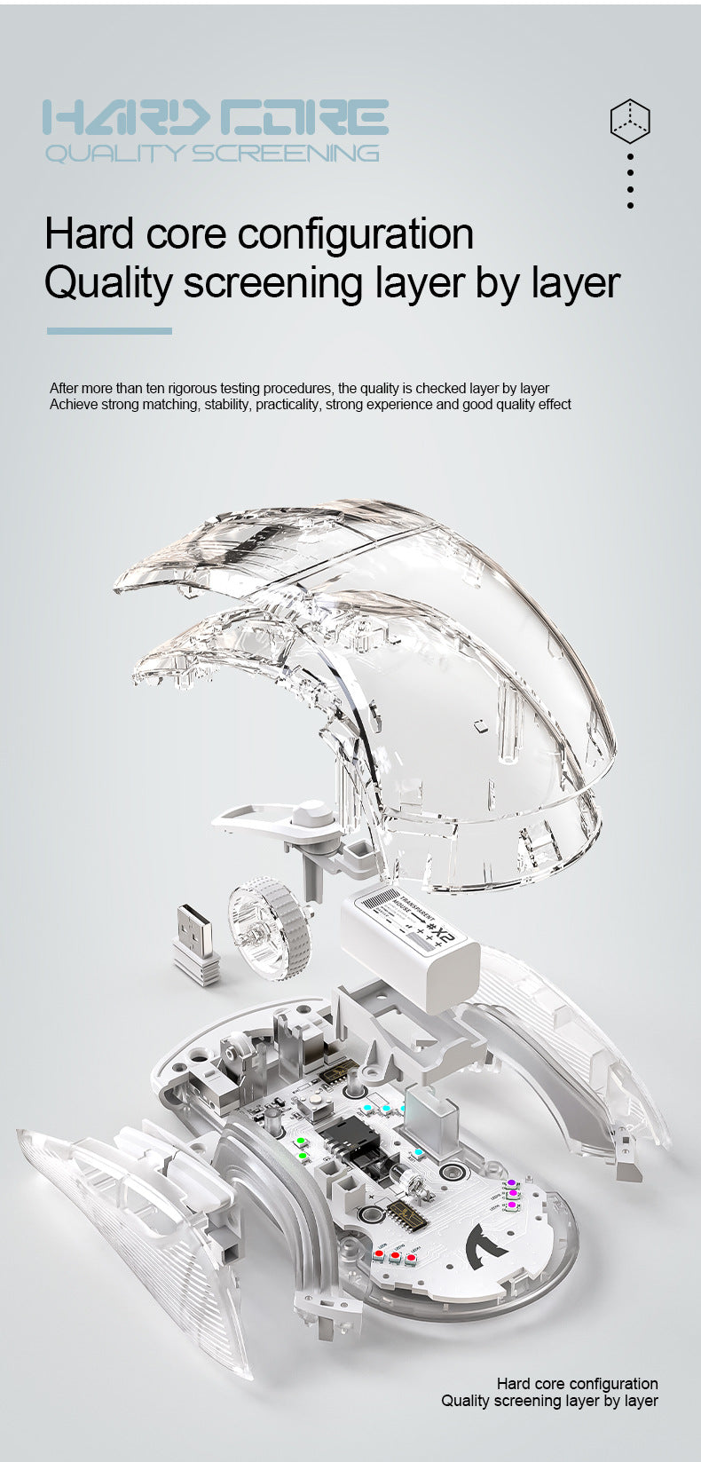 SKYLOONG Transparent Shell Mute Mouse Tri-mode