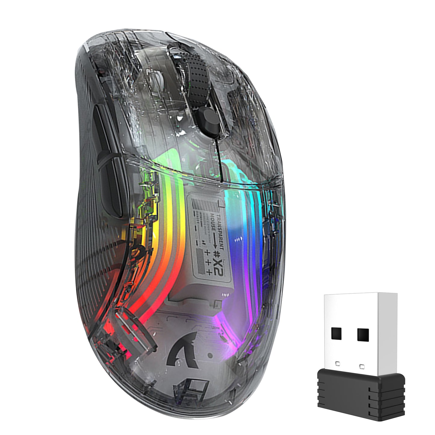 SKYLOONG Transparent Shell Mute Mouse Tri-mode