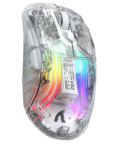 SKYLOONG Transparent Shell Mute Mouse Tri-mode