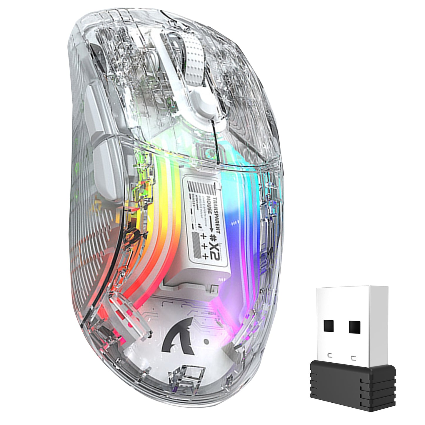 SKYLOONG Transparent Shell Mute Mouse Tri-mode