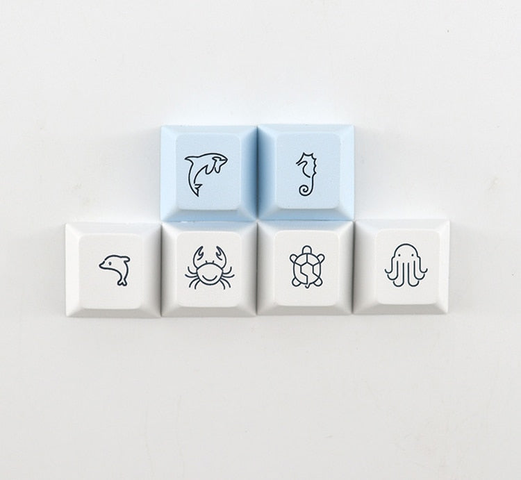 Sea Chalk Keycaps Cherry Profile