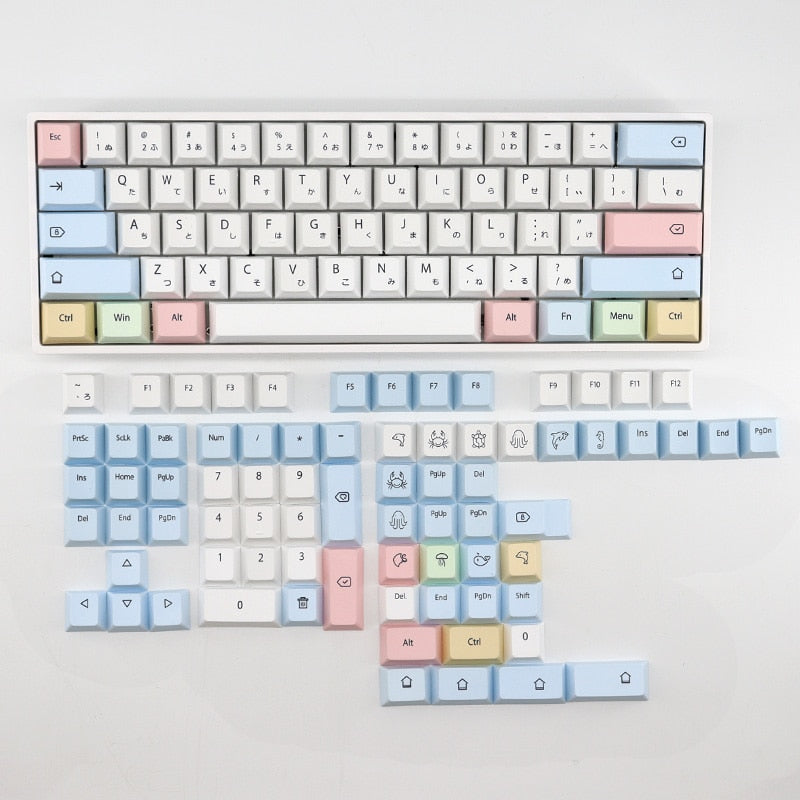 Sea Chalk Keycaps Cherry Profile