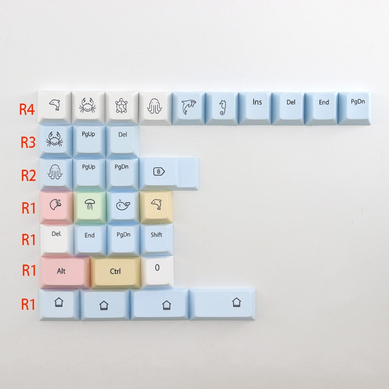 Sea Chalk Keycaps Cherry Profile