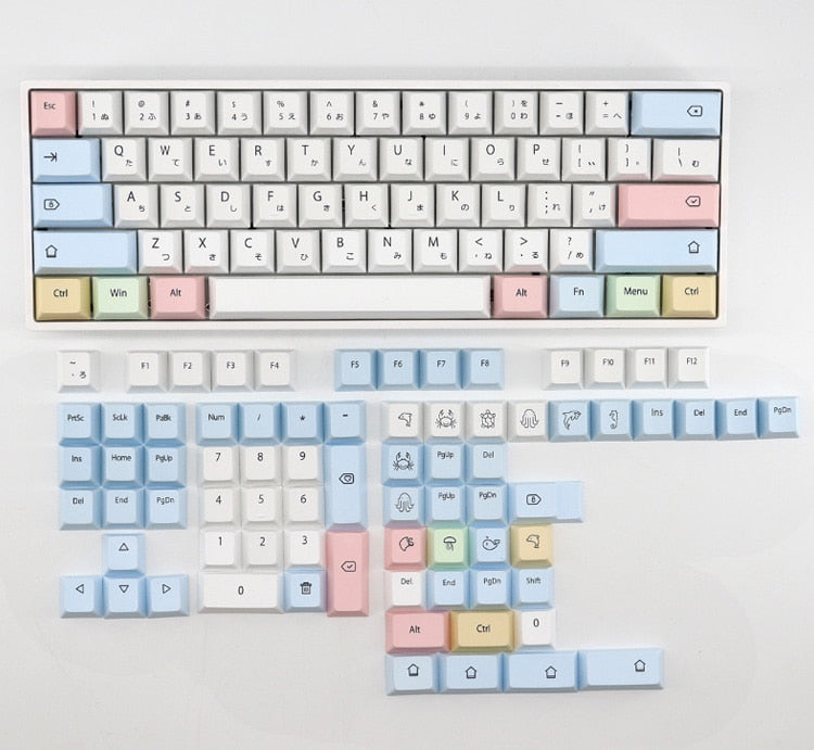 Sea Chalk Keycaps Cherry Profile