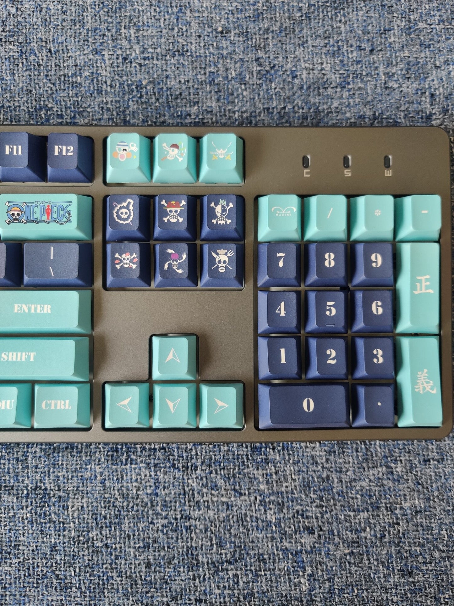 One Piece PBT Keycaps Cherry Profile