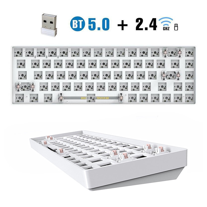 TESTER 68Keys White Wireless