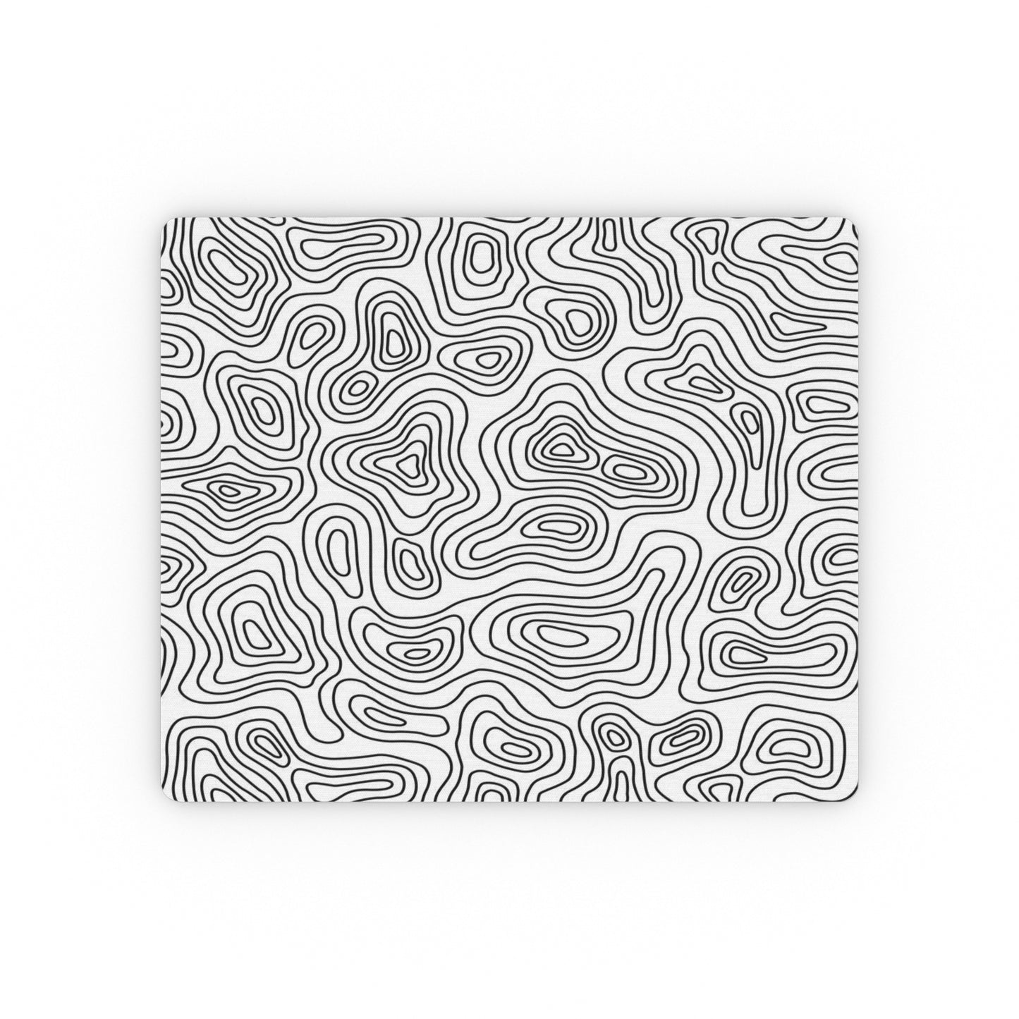 White Topo Glass Mouse Pad