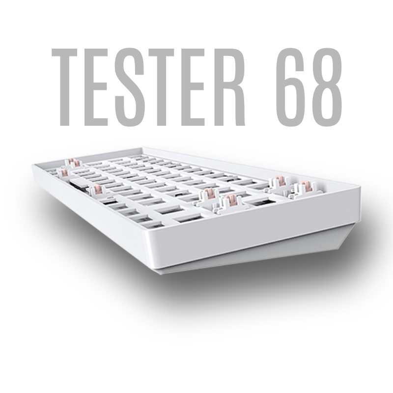 TESTER 68Keys White Wireless