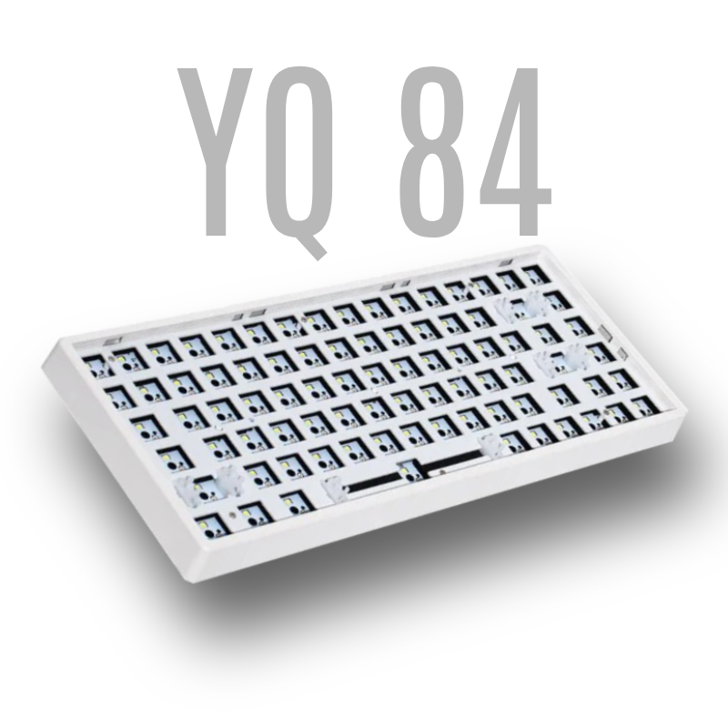 Mintcaps YQ 84 Mechanical Keyboard Kit White Wireless 84-Keys Hot-Swappable White Backlight