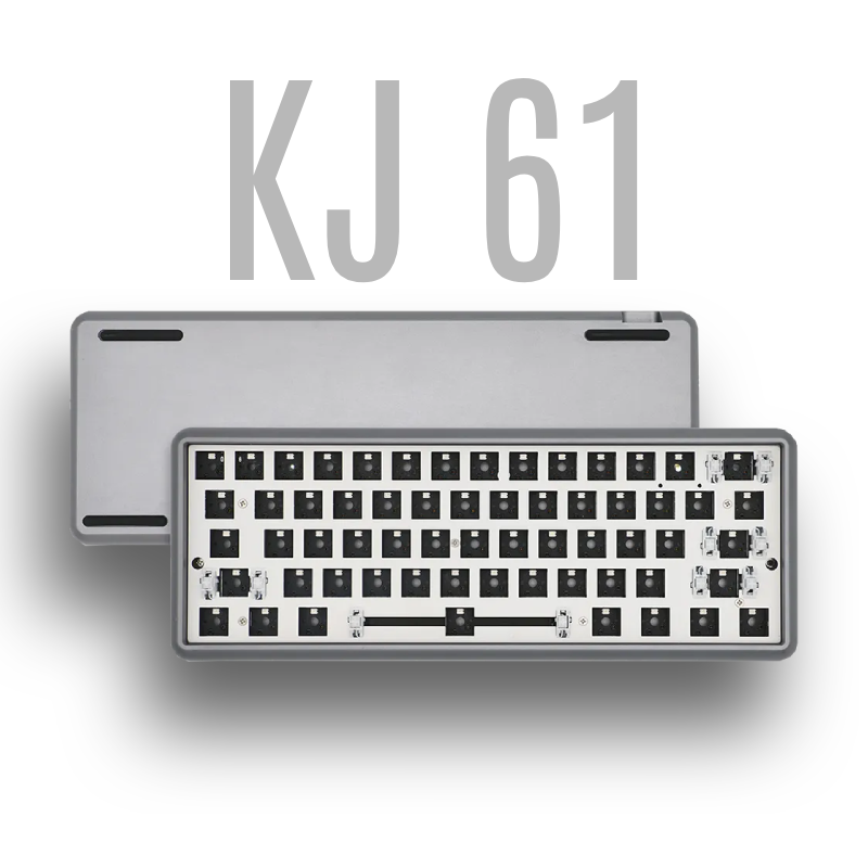 Deep Grey KJ61 DIY Kits CNC Aluminum Shell RGB Hot Swappable Wired Keyboard