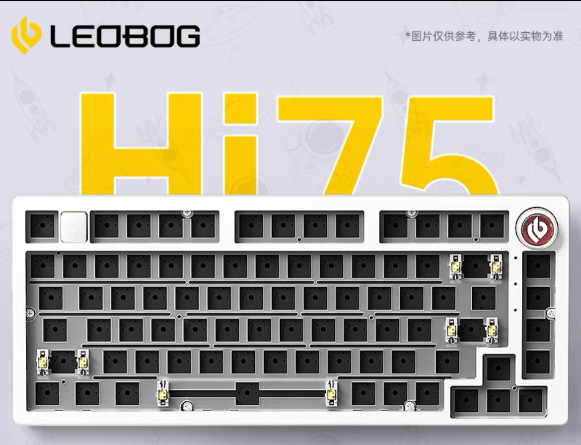 طقم لوحة مفاتيح سلكية من سبائك الألومنيوم LEOBOG Hi75 Rgb 