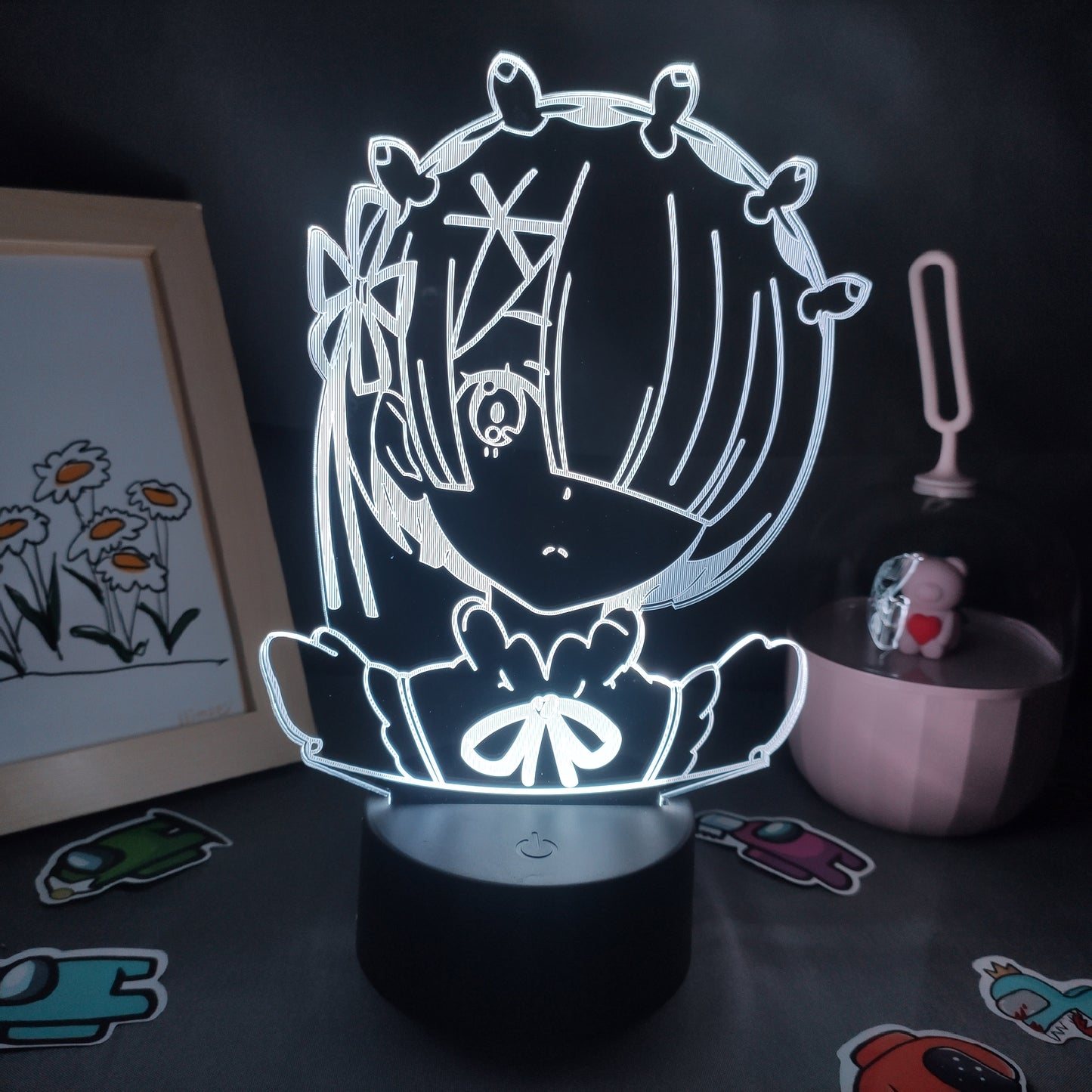 Re Zero Figure Rem 3D Night Lights