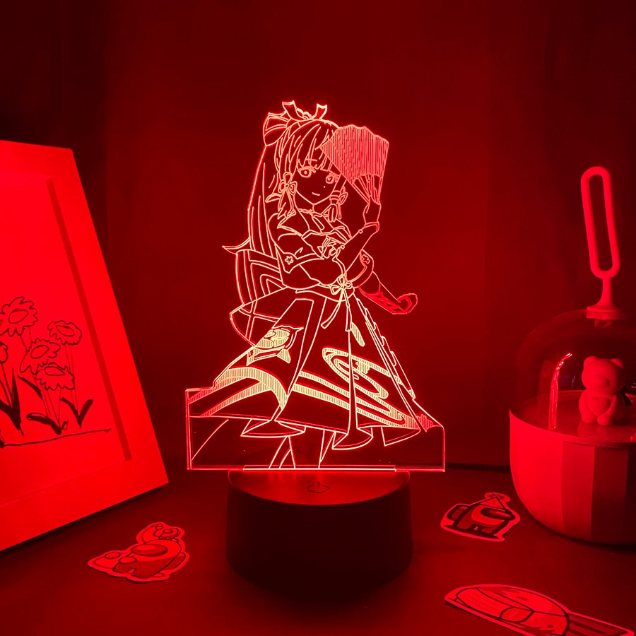 Genshin Impact Led Night Light Lava Lamp