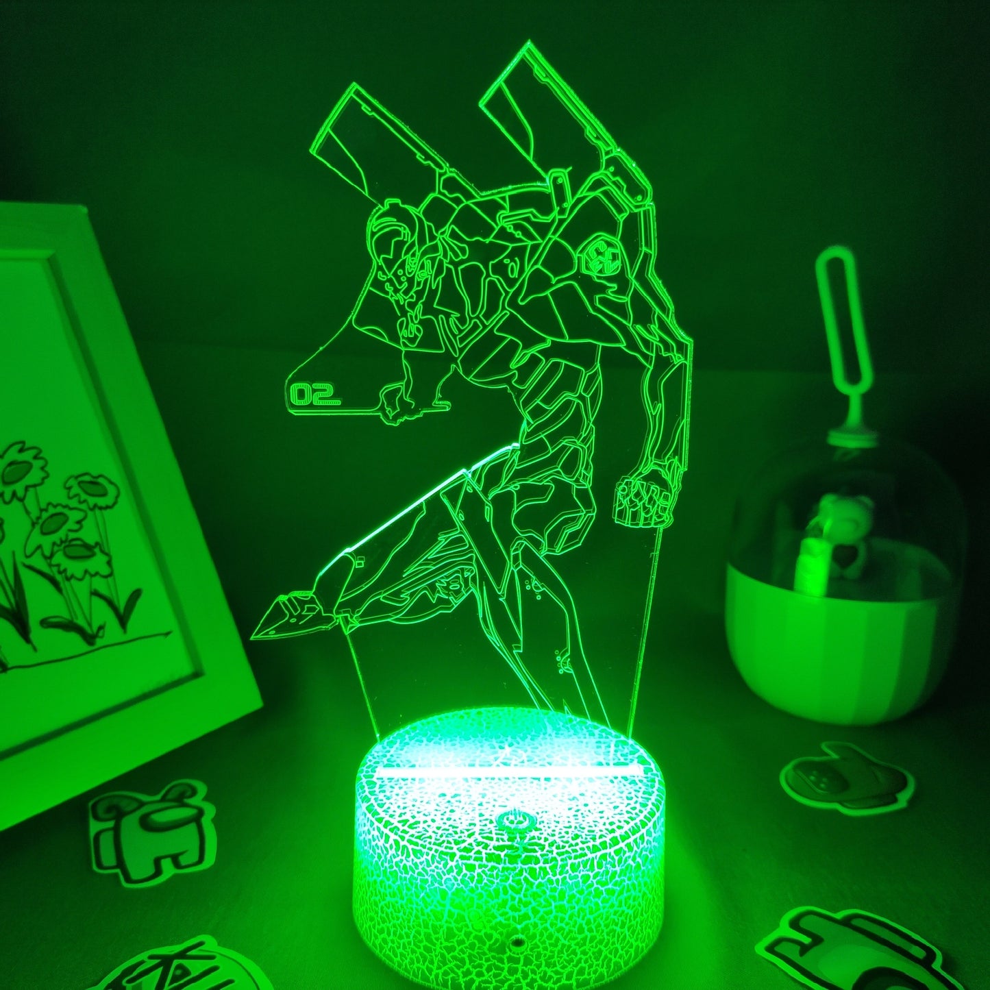 EVA-02 Figure RGB 3D Lava Lamp