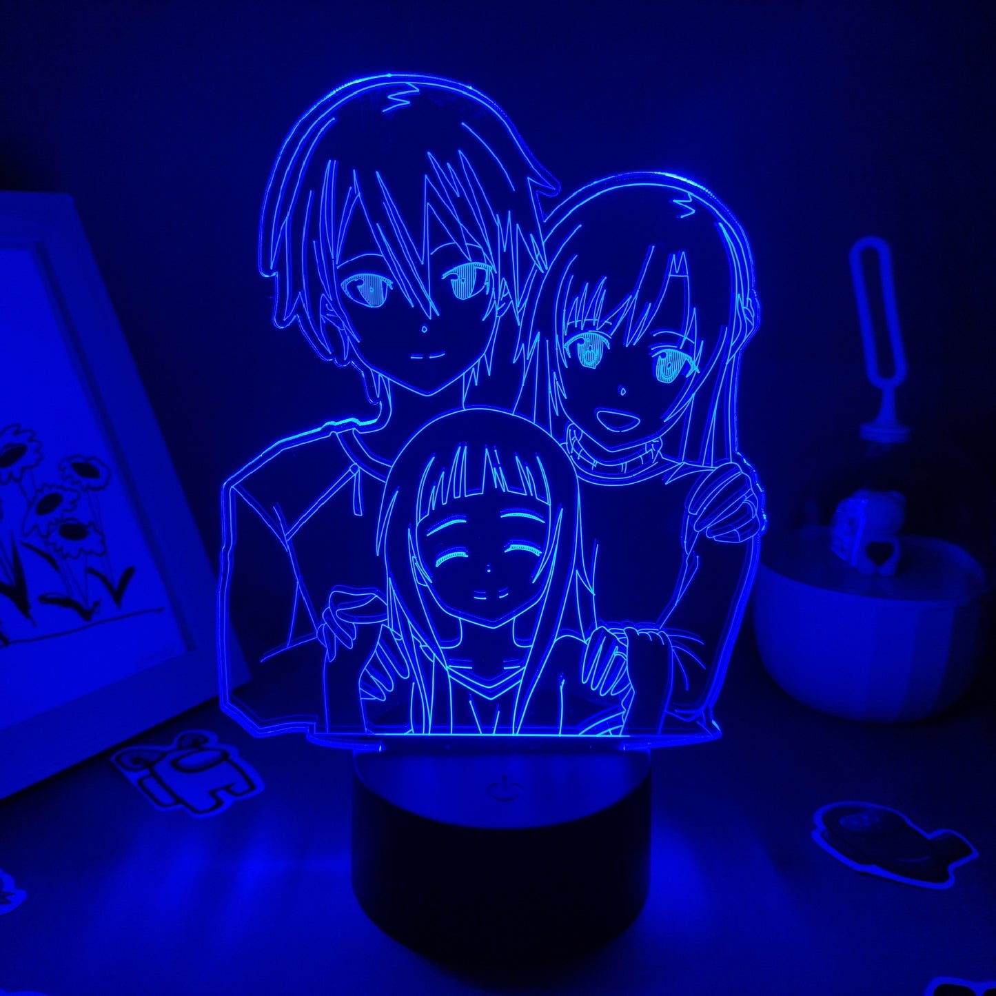 Kirito Asuna RGB Neon Battery Touch Lava Lamp