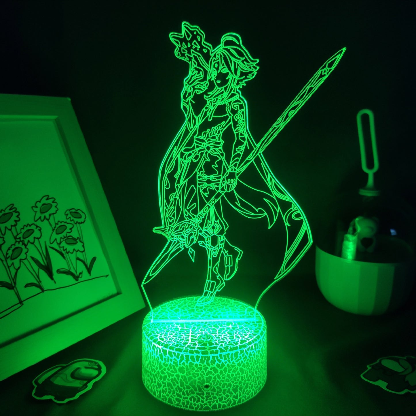 Genshin Impact Game Figure Zhong Li 3D Lamp