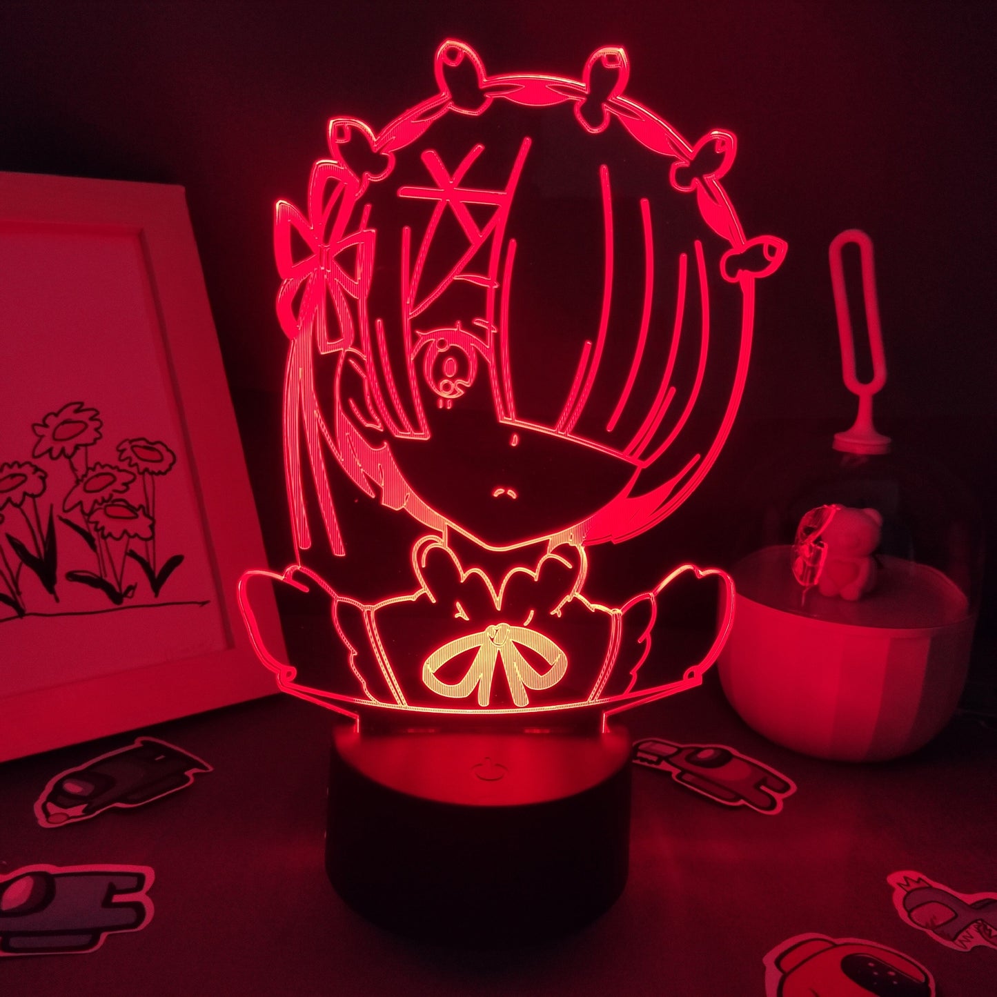 Re Zero Figure Rem 3D Night Lights