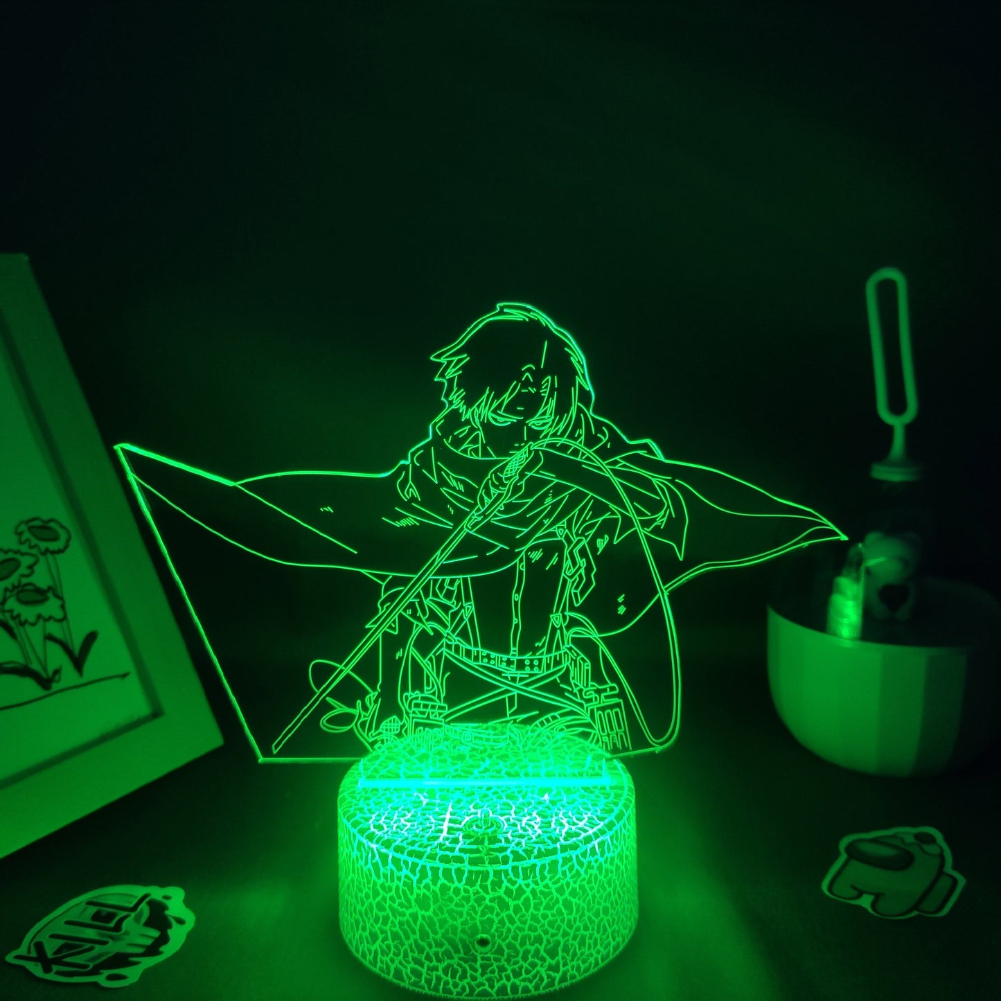 Levi Ackerman Attack on Titan Figure 3D Night Lights