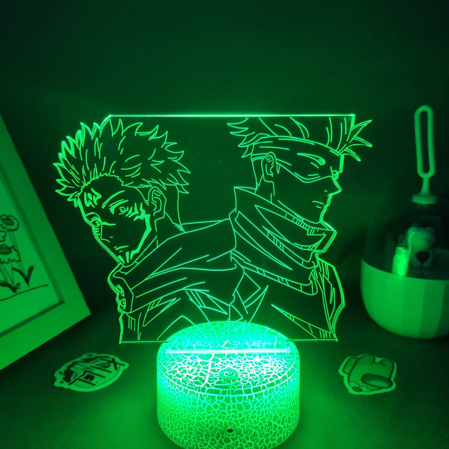 Jujutsu Kaisen Figure Satoru Gojo And Yuji Itadori 3D Lamp