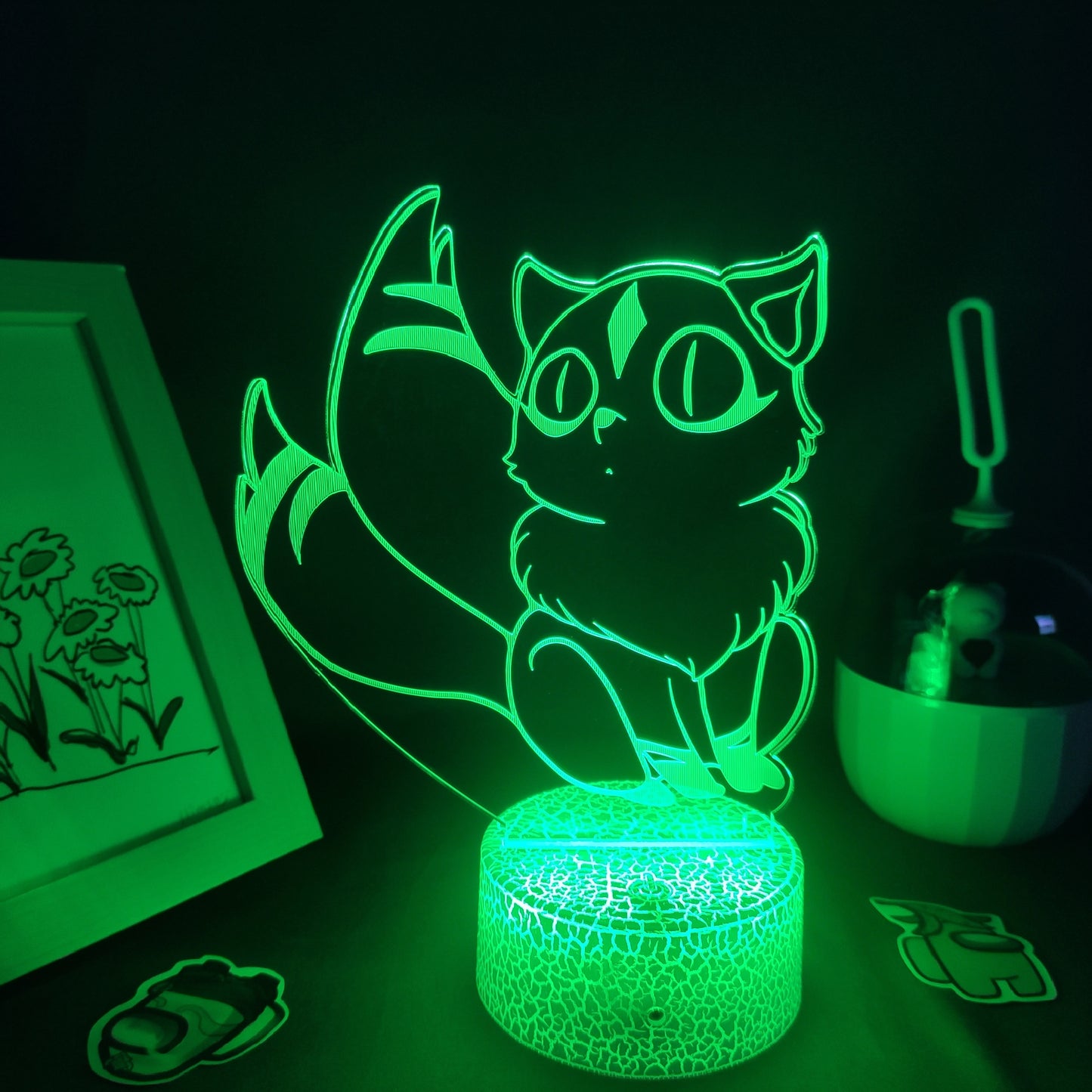 Inuyasha Kirara Nekomata 3D Colorful Lava Lamps