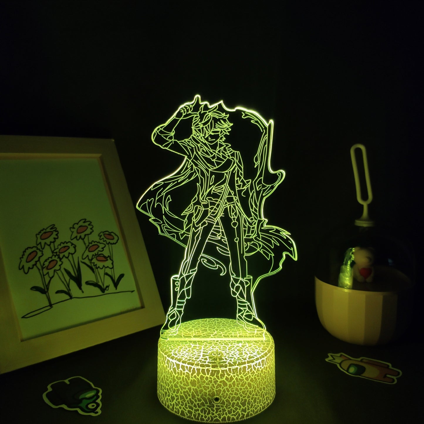 Genshin Impact Game Figure Zhong Li 3D Lamps