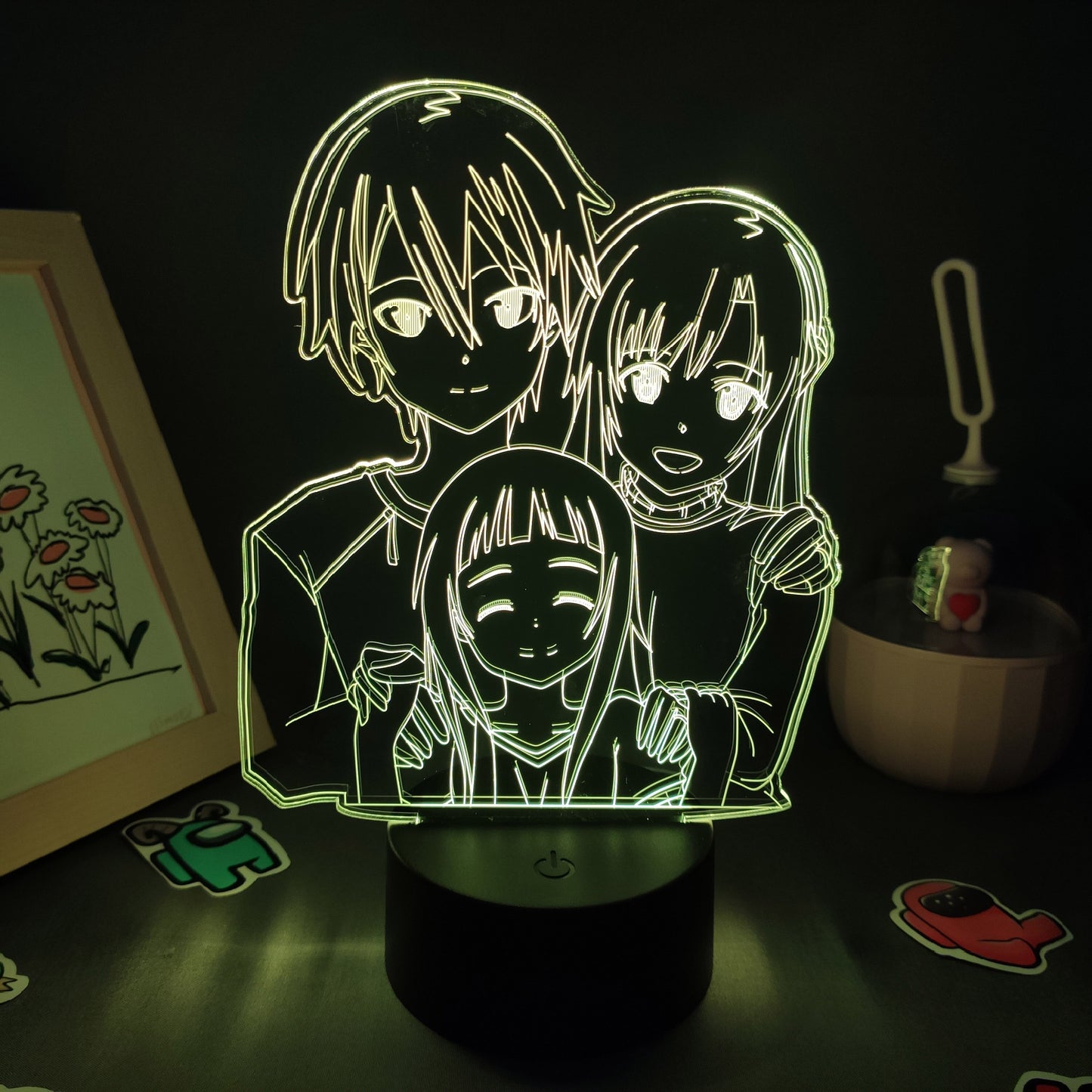 Kirito Asuna RGB Neon Battery Touch Lava Lamp