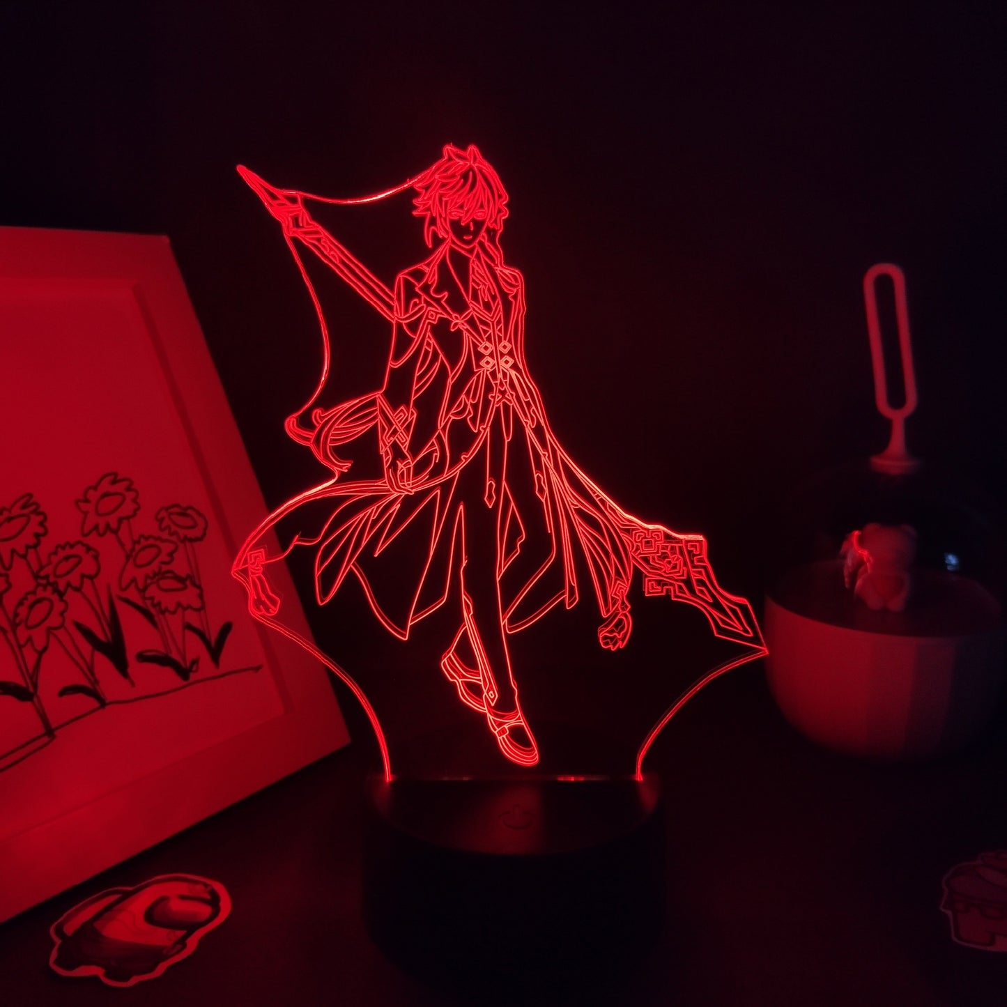 Genshin Impact Game Figure Zhong Li 3D Lamp