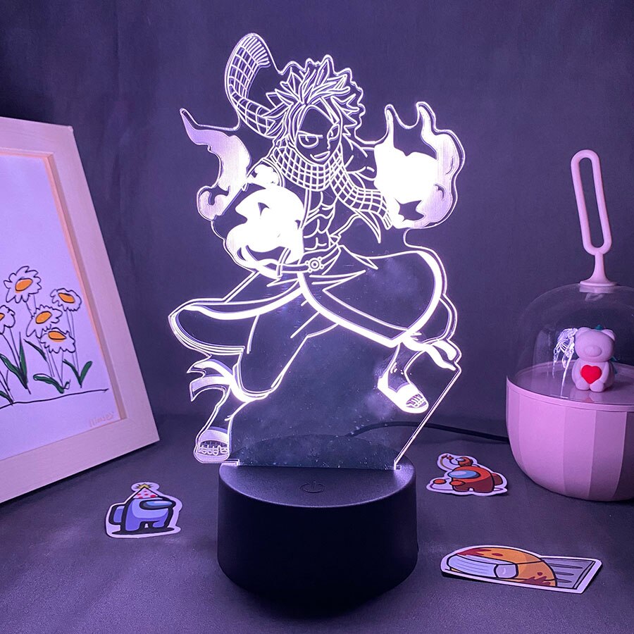 Fairy Tail Figure Natsu Dragnee 3D Led Night Light