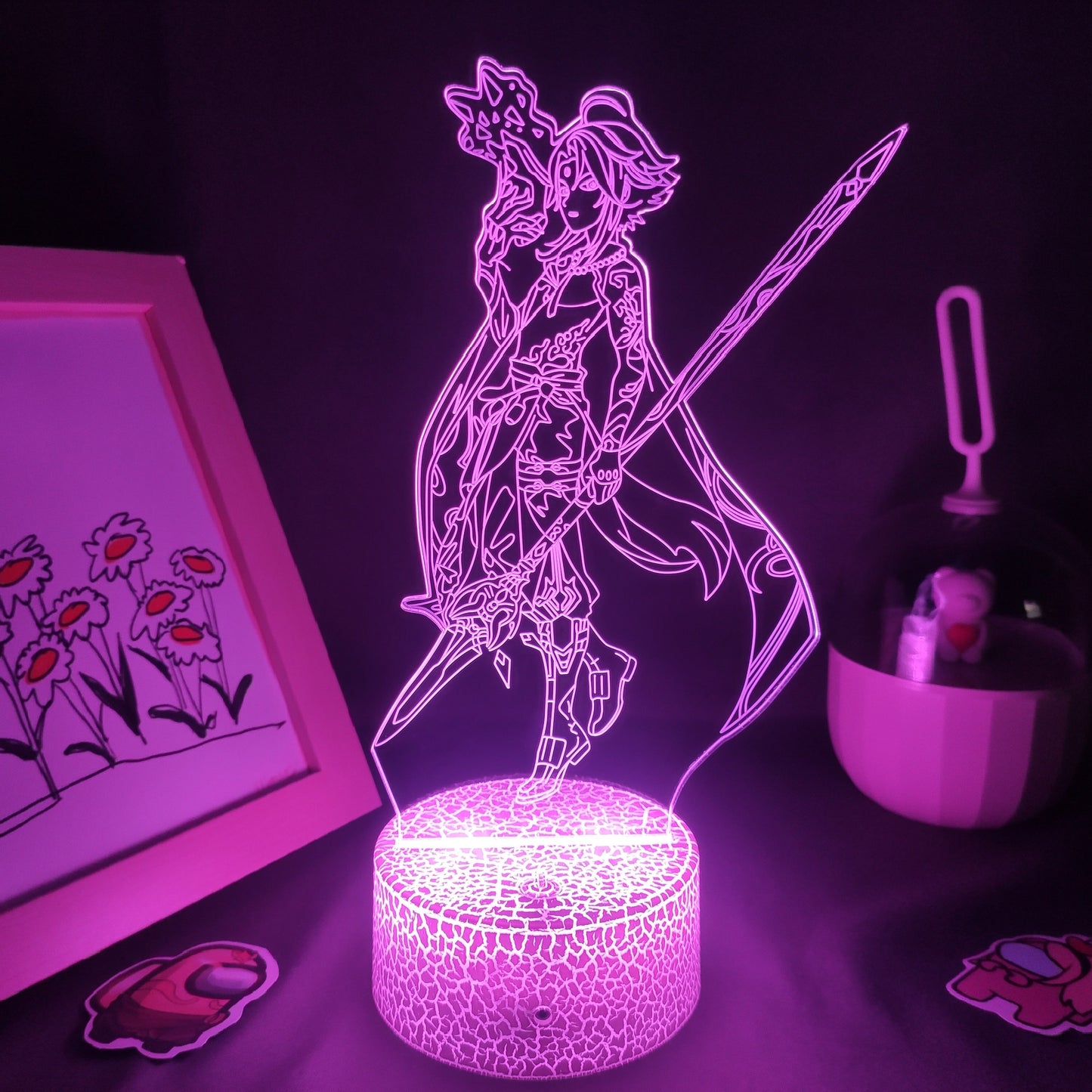 Genshin Impact Game Figure Zhong Li 3D Lamp