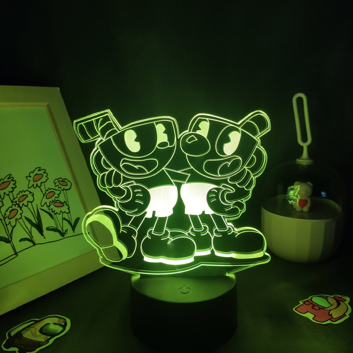 Cuphead Mugman Game 3D Led Lava Lamps