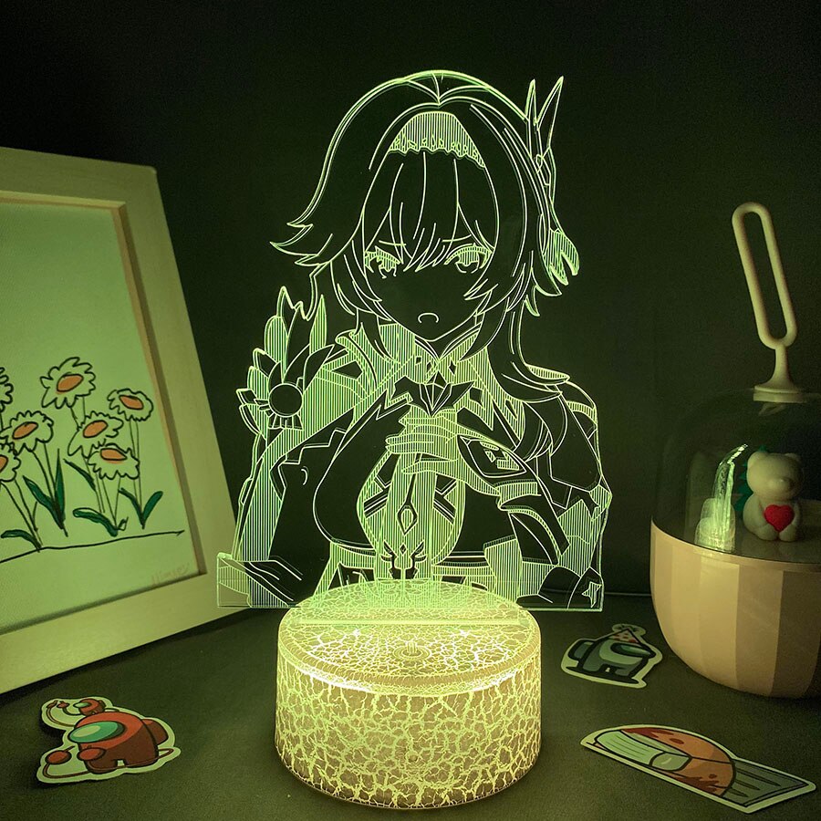 Genshin Impact Game Figure Eula 3D Night Light