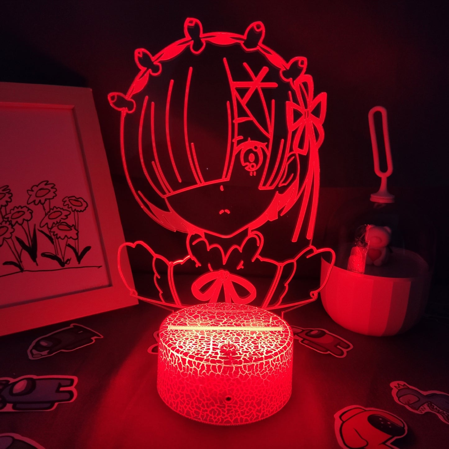 Re Zero Figure Rem 3D Night Lights