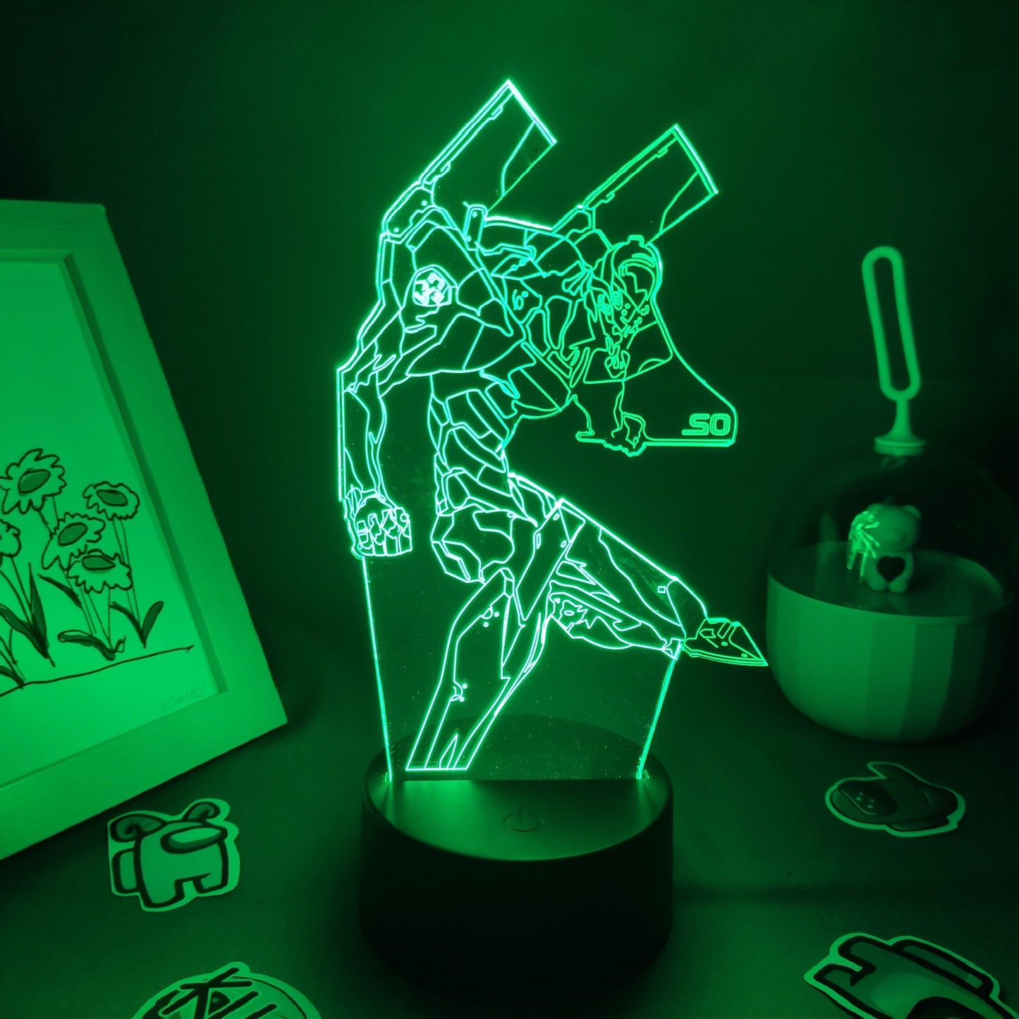 EVA-02 Figure RGB 3D Lava Lamp