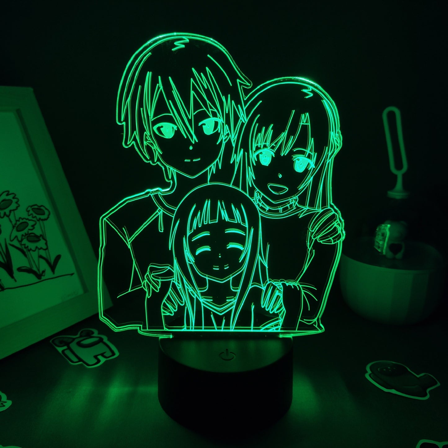 Kirito Asuna RGB Neon Battery Touch Lava Lamp