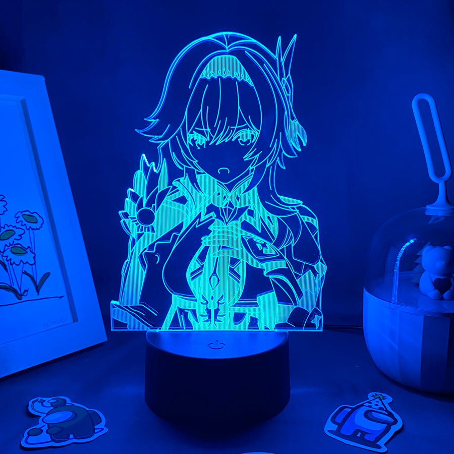 Genshin Impact Game Figure Eula 3D Night Light