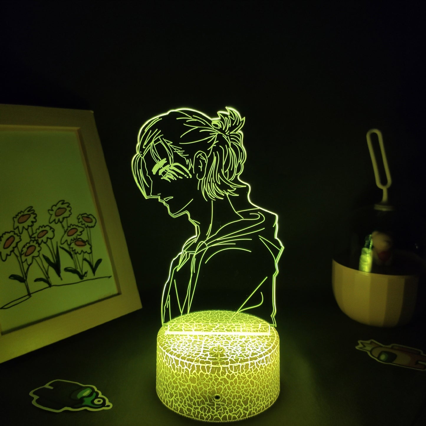 Shingeki No Kyojin Eren Yeager Jaeger Led Night Light