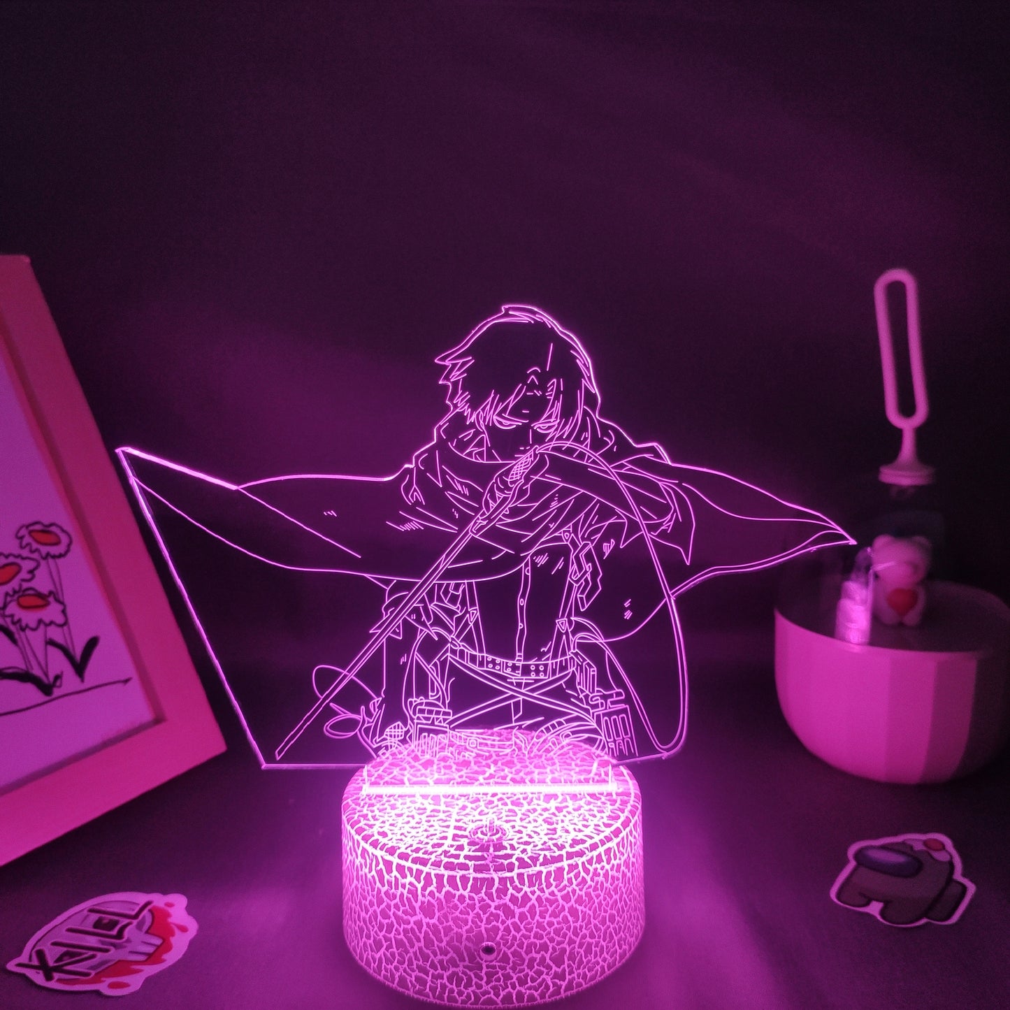 Levi Ackerman Attack on Titan Figure 3D Night Lights