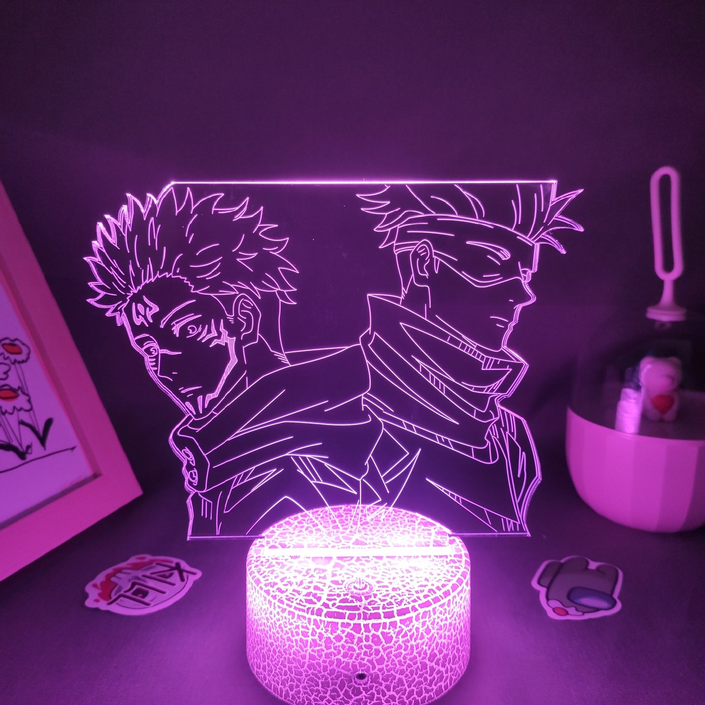 Jujutsu Kaisen Figure Satoru Gojo And Yuji Itadori 3D Lamp