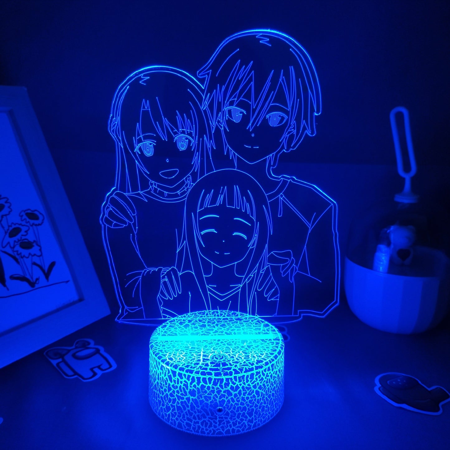 Kirito Asuna RGB Neon Battery Touch Lava Lamp