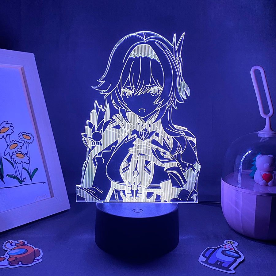 Genshin Impact Game Figure Eula 3D Night Light