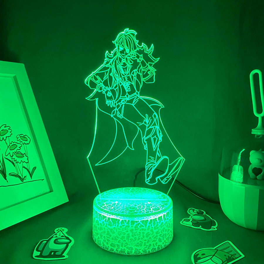 Genshin Impact Game Figure Kaeya 3D Night Light