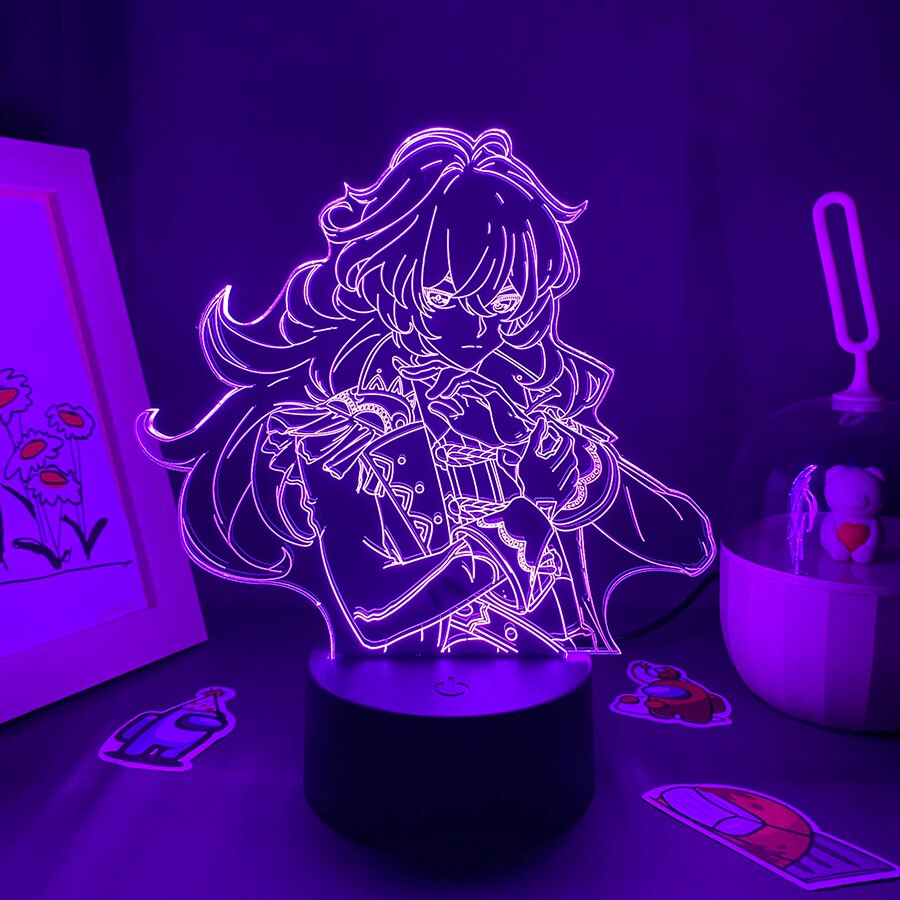 Genshin Impact Game Figure Diluc 3D Night Light