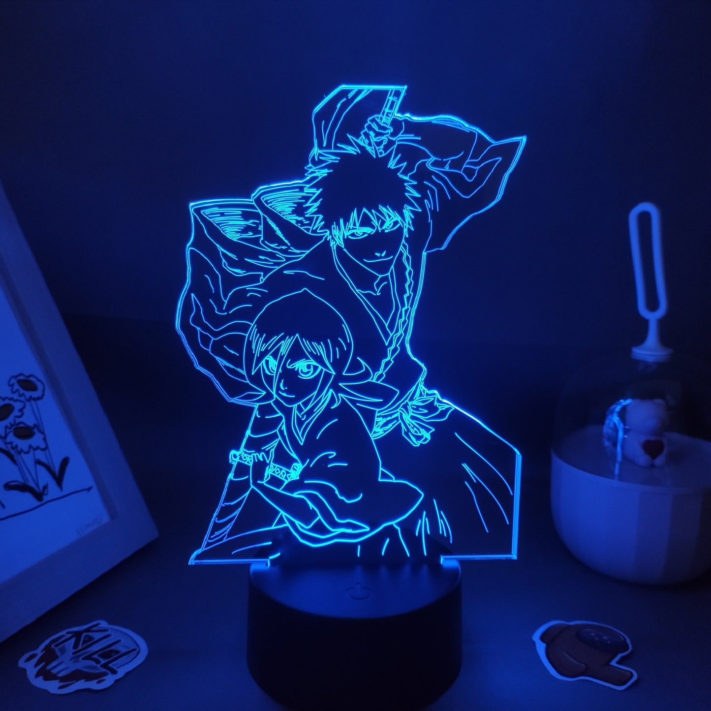 Bleach Kurosaki ichigo Shikai And Kuchiki Rukia Night Lights