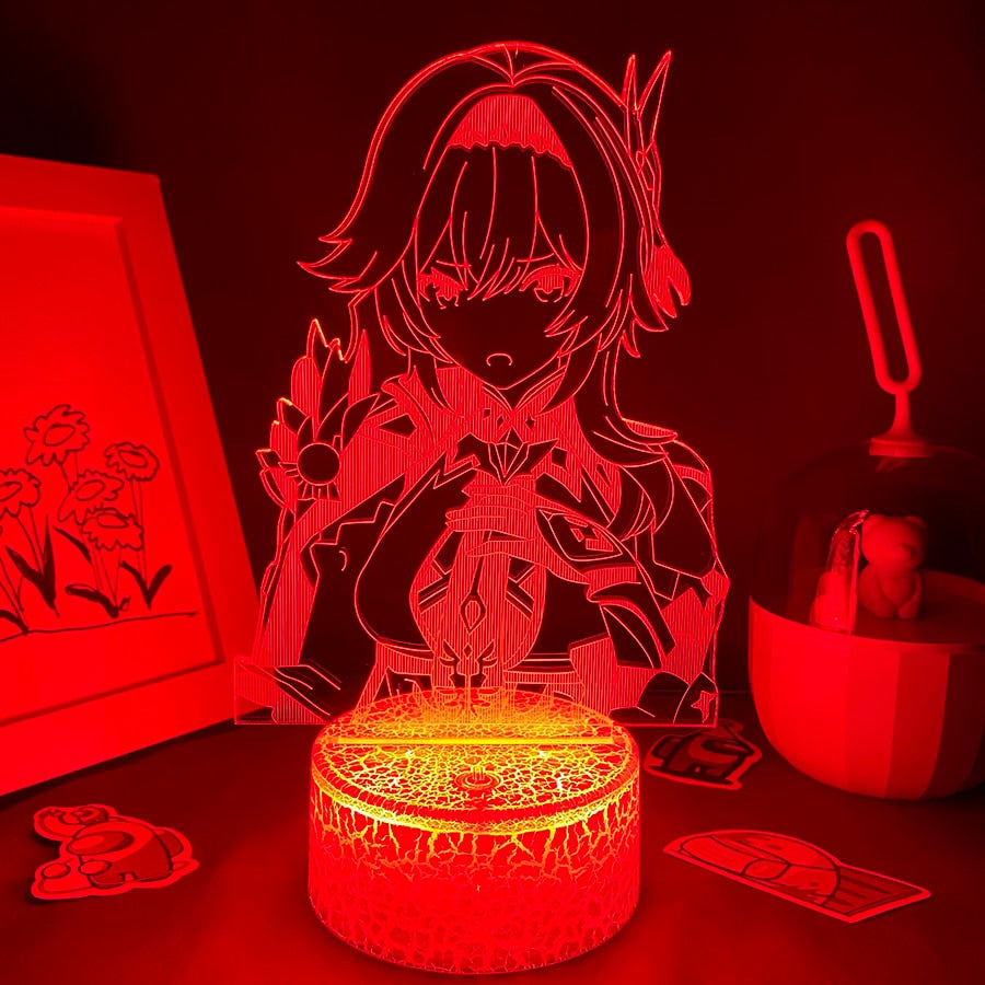 Genshin Impact Game Figure Eula 3D Night Light