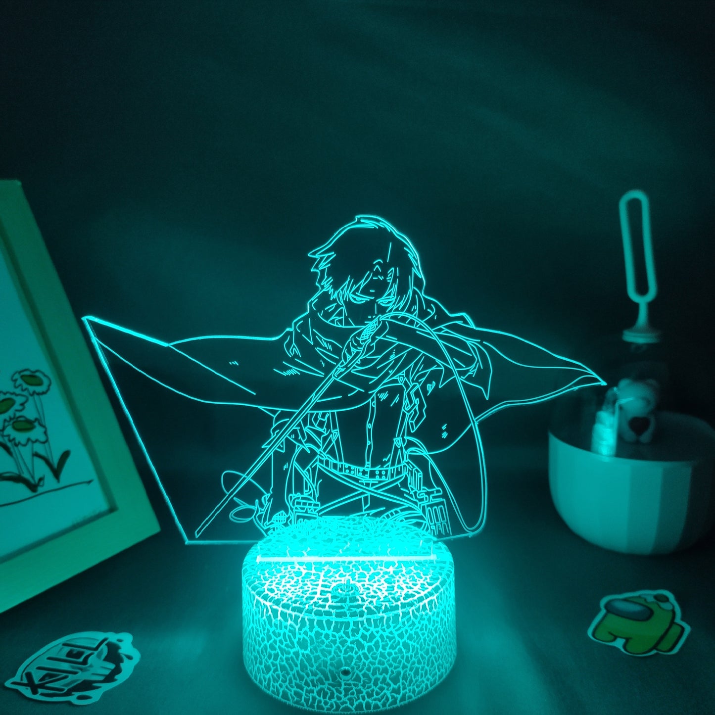 Levi Ackerman Attack on Titan Figure 3D Night Lights