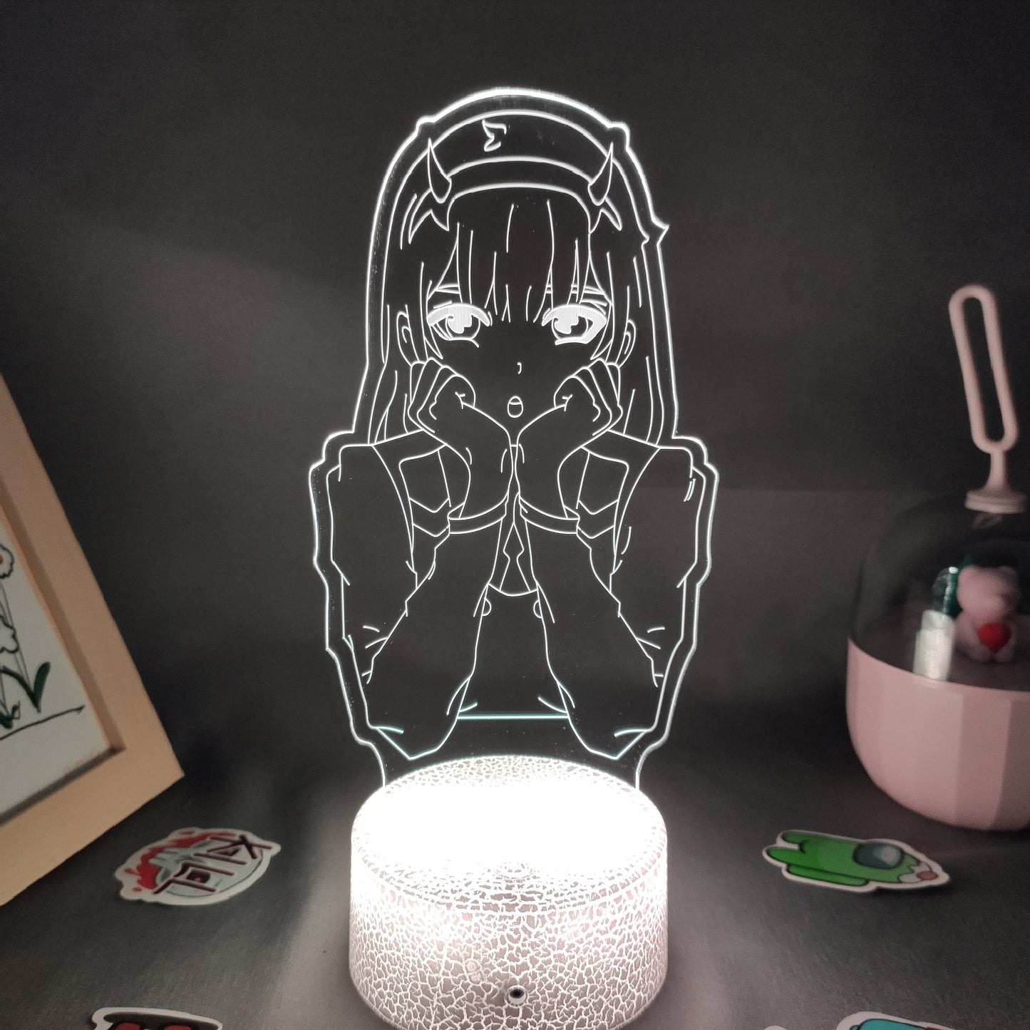 Zero Two 02  Figure 3D LED RGB Night Lights