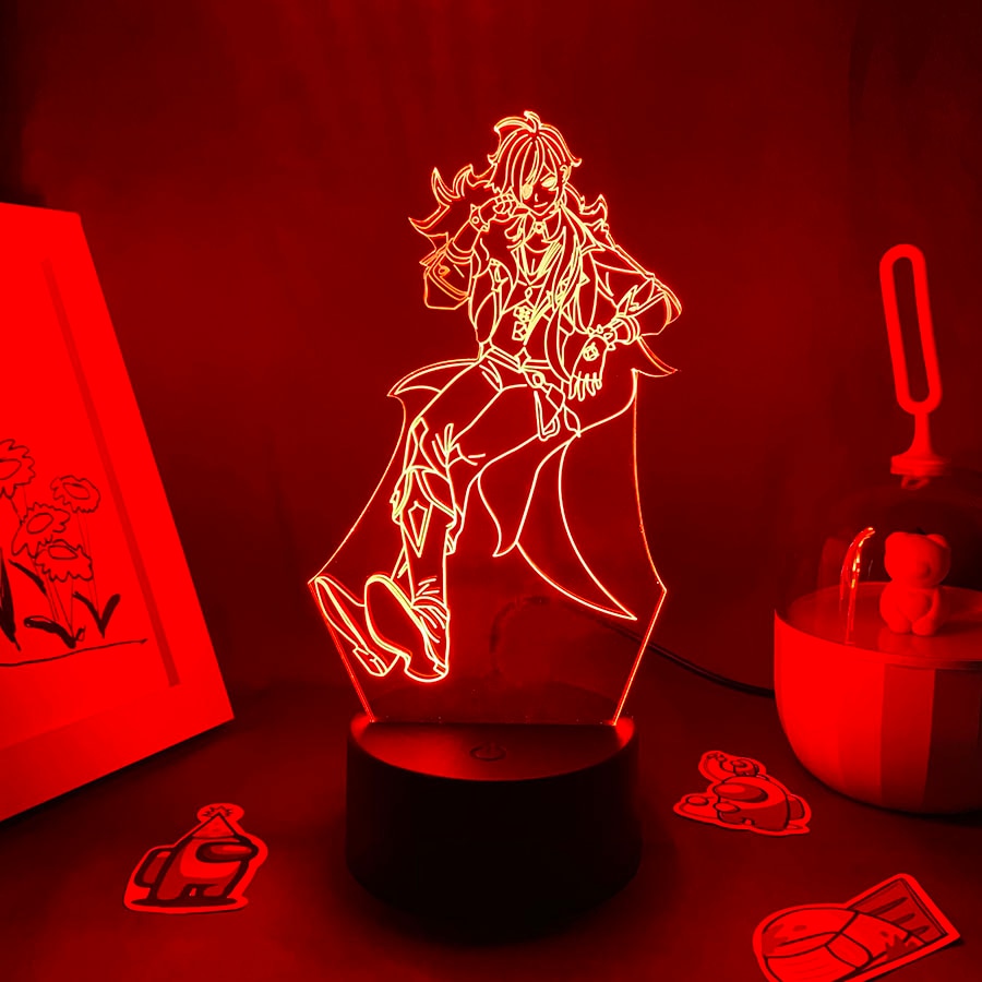 Genshin Impact Game Figure Kaeya 3D Night Light