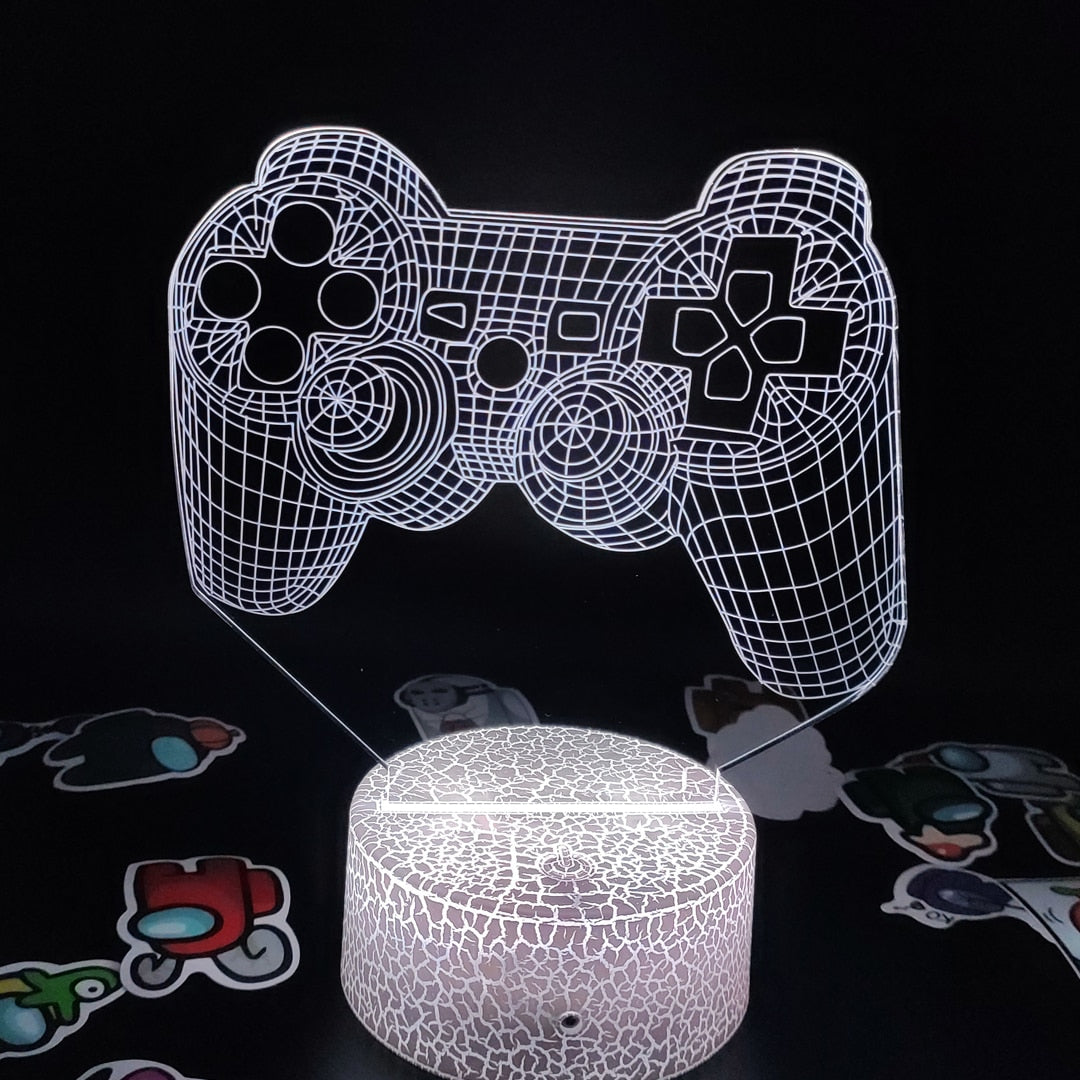 Gamepad Controller 3D illusion Battery Night Lights