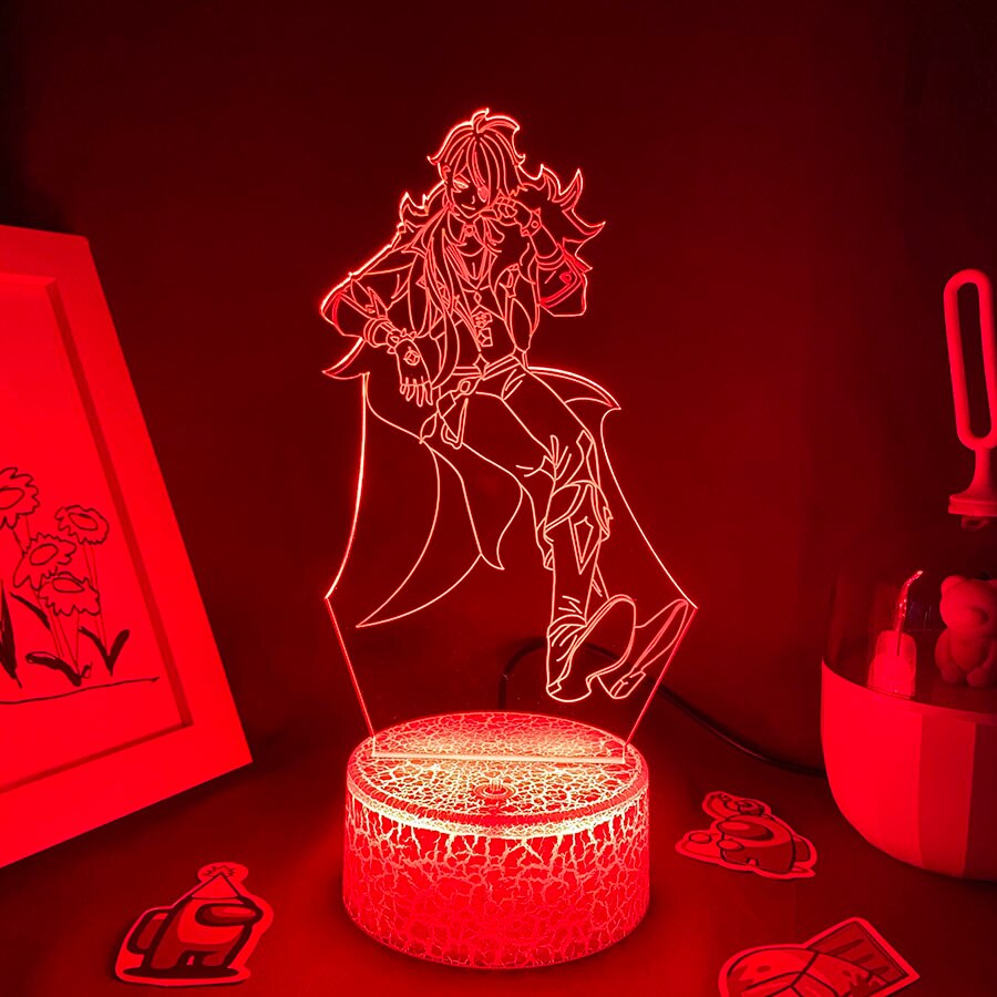 Genshin Impact Game Figure Kaeya 3D Night Light