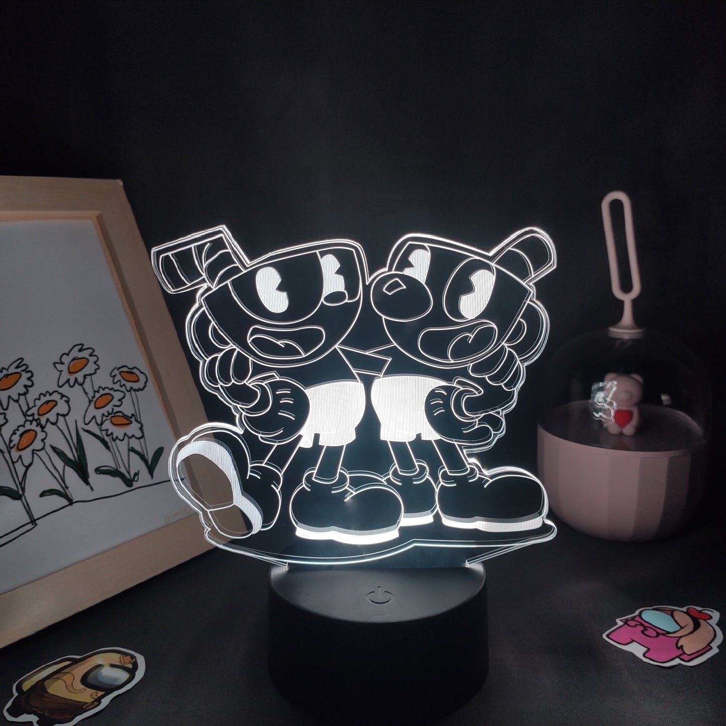 Cuphead Mugman Game 3D Led Lava Lamps